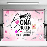 Lofaris Pink Stethoscope Happy Cna Week Thank You Backdrop